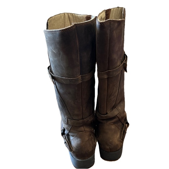 TEVA De La Vina Womens Sz 9.5 Waterproof Leather Riding Boots Brown Tall 1003011 - Picture 4 of 13